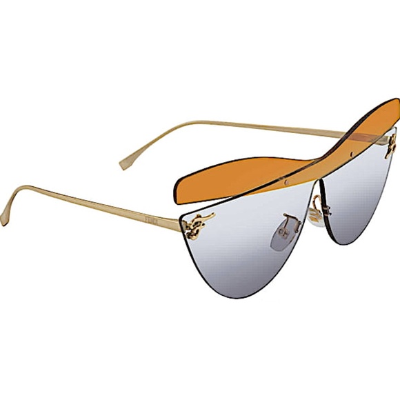 Fendi FF 0400/S XYO 99 Fendi 99 mm Grey Sunglasses main image 9